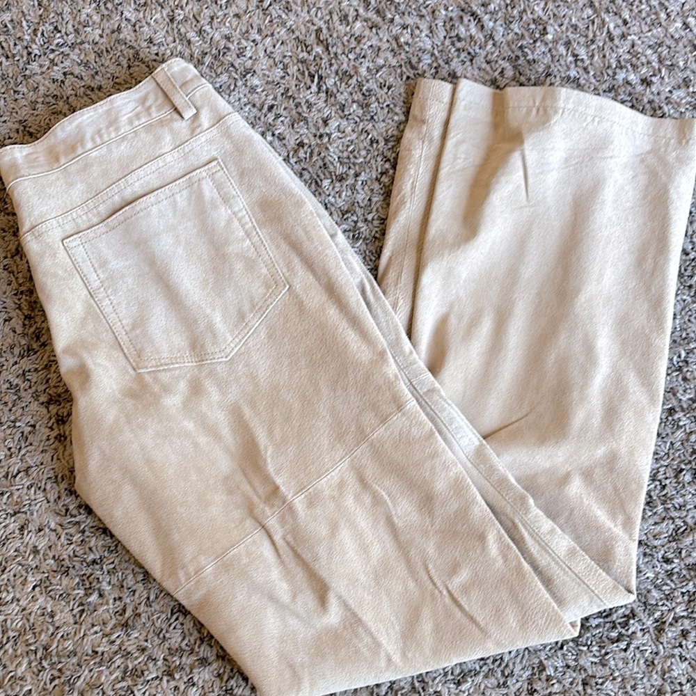 Vintage Lee 100% Suede‎ Leather Western Bohemian Women Pants Sz 7/8